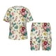 thumbnail image 1 of Balery Bird Butterfly Rose Conjunto de Pijama Infantil de Manga Corta con Estampado – Ropa de Dormir de Algodón Suave-4X-Large, 1 of 6