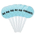 thumbnail image 1 of Xochitl Cupcake Picks Toppers - Set of 6 - Blue Speckles, 1 of 1