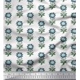 thumbnail image 1 of Soimoi Poly Georgette Fabric Leaves & Floral Block Decor Fabric Printed Yard 52 Inch Wide, 1 of 3