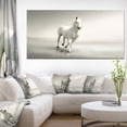 thumbnail image 1 of Beautiful White Horse Running - Animal Canvas Art Print, 1 of 3