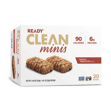 Ready® Clean Protein Bar, Chocolate & Peanut Butter, 20 Count, Mini Bars