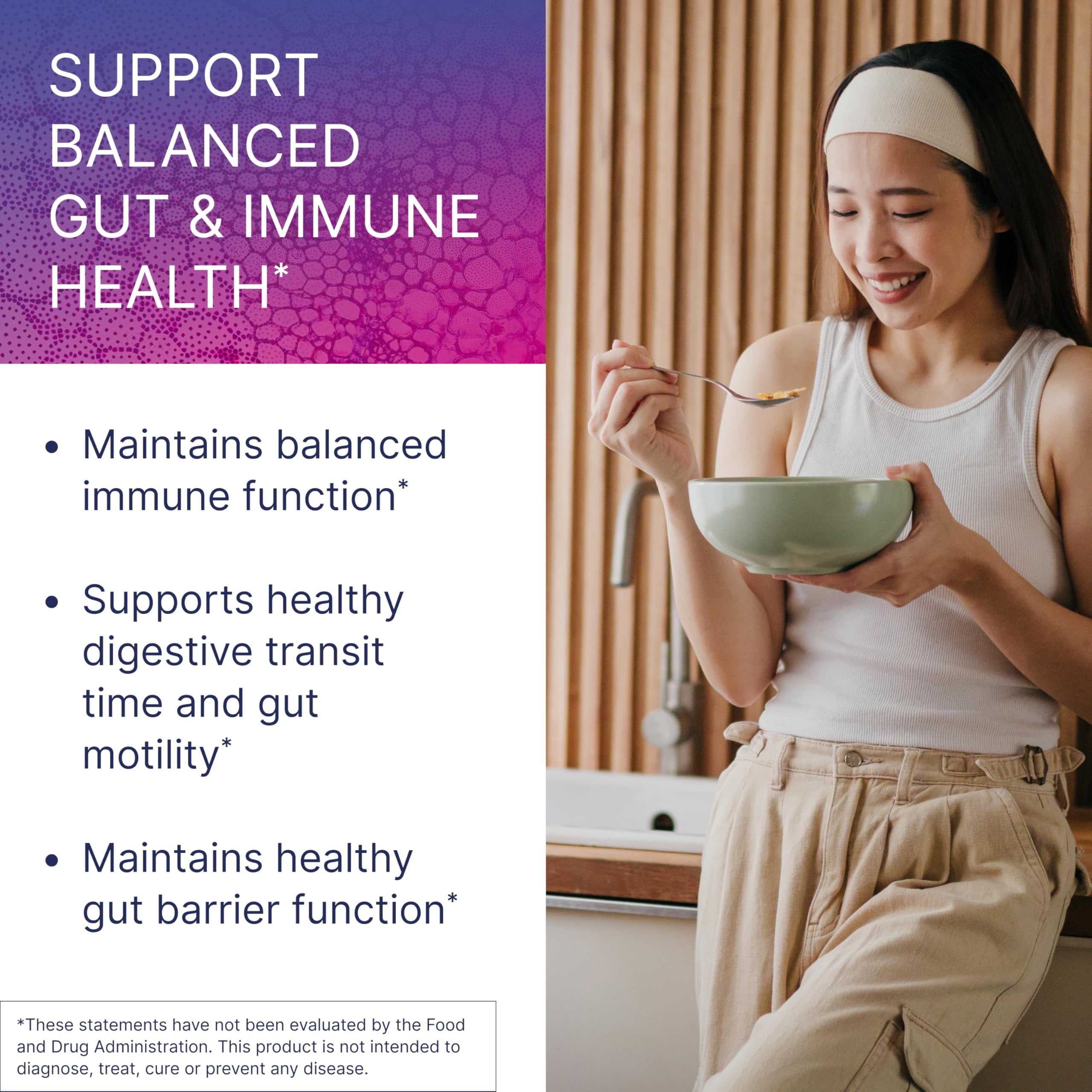 Microbiome Labs HU58 Bacillus Subtilis Probiotics for Women and Men - High Potency Spore Probiotic for Digestive Health & Immune Support - Daily Capsules with 10 Billion CFU 60 Capsules