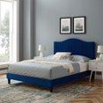 thumbnail image 2 of Tufted Platform Bed Frame, King Size, Velvet, Blue Navy, Modern Contemporary Urban Design, Bedroom Master Guest Suite, 2 of 10
