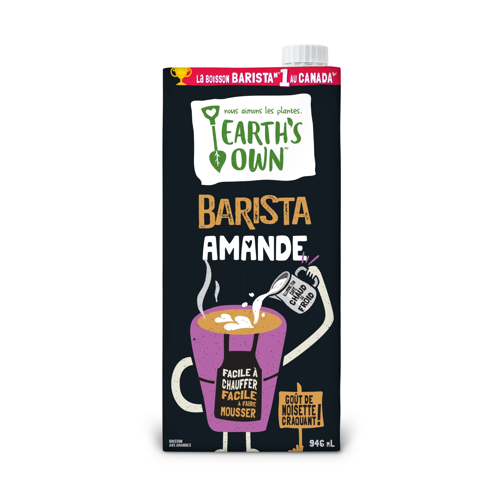 Earth's Own Almond Barista Plant Based Shelf Stable Beverage 946ml, Earth's Own Almond Barista Plant Based Shelf Stable Beverage 946ml
