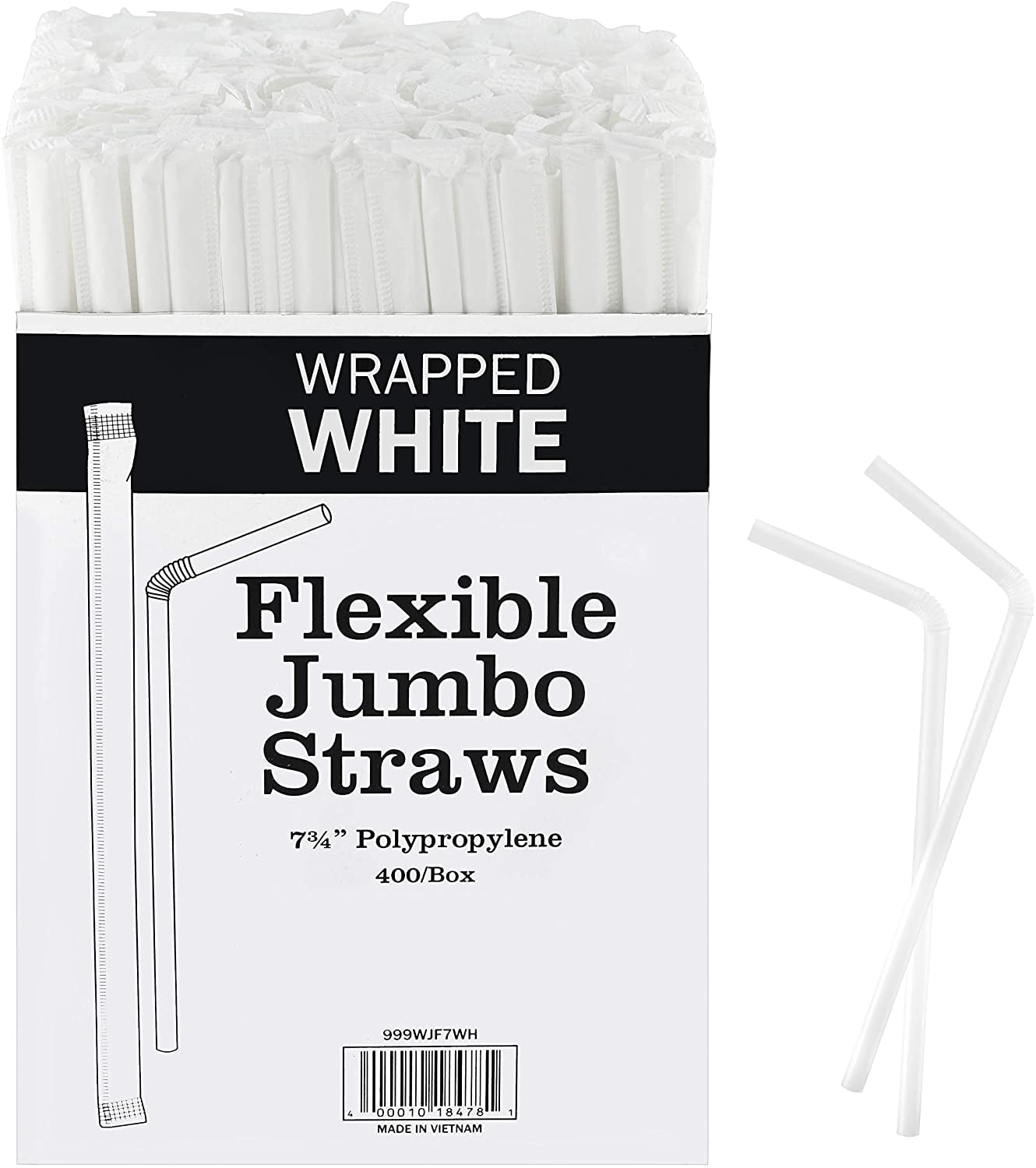 NEW 4-pack Straw Dispensers Clear And White with 100 Count Flexible Straws 