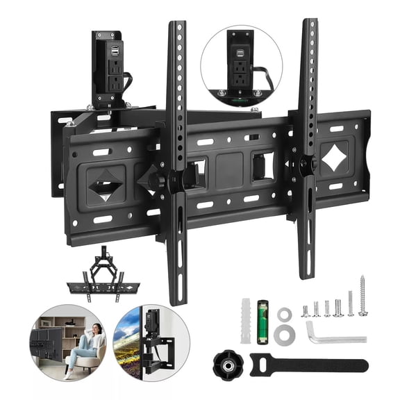 Soporte Base Tv Brazo Para Tv/ Monitor 32-85'' Con Enchufe