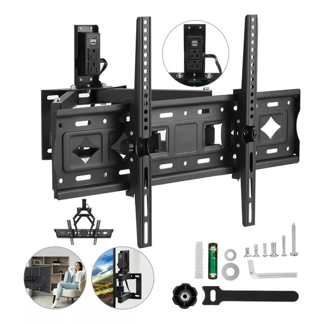 Soporte Base Tv Brazo Para Tv/ Monitor 32-85'' Con Enchufe
