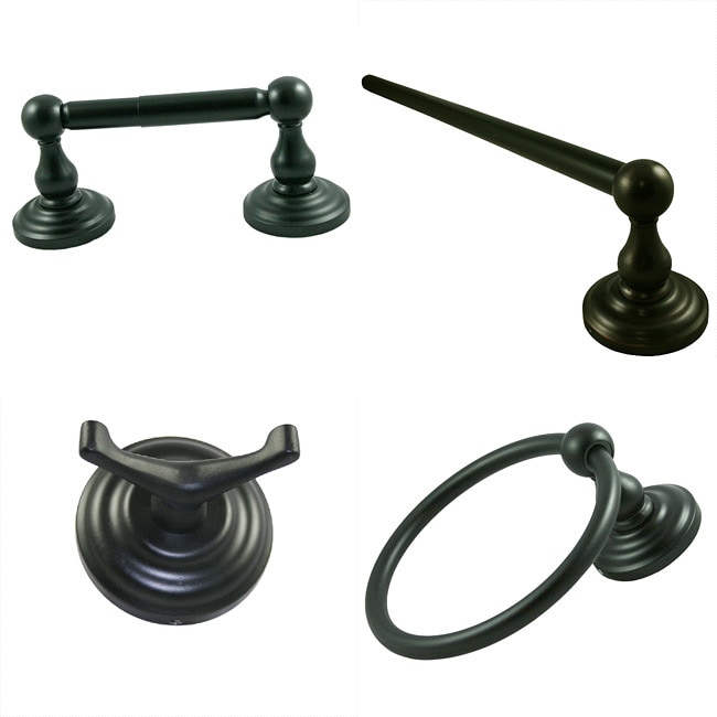 Sureloc Flat Black Boulder 4piece Bathroom Accessory Set Walmart