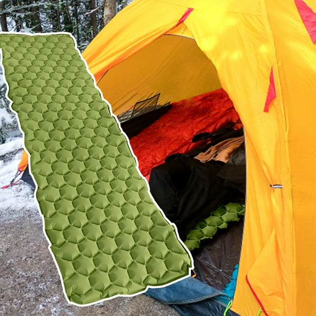 Dvkptbk Outdoor Sleeping Pad Sleeping Pad for Camping - Ultralight Sleeping Mat for Camping, Backpacking, Hiking - Lightweight, Inflatable & Compact Camping Atmosphere Mattress Camping & Hiking