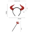thumbnail image 2 of Diadema De Aro De Pelo De Cuerno De Buey Demonio Para Niños Y Conjuntos De Tridente Accesorios De Disfraces De Fiesta De Halloween Decoración De Cosplay seitruly AP005873-00, 2 of 5