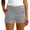 *Gray, variant on Women's High Waist Stretch Shorts,Casual Rolled Hem Shorts with Pockets Black,Women's Plus M