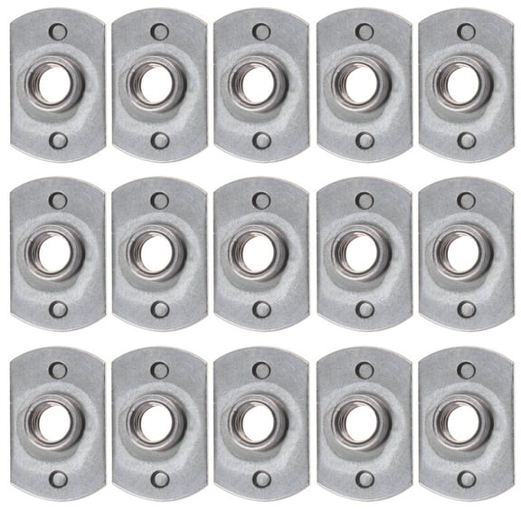15PCS T-Shaped Carbon Steel T-Nuts for Woodworking, Home & Office Use, Multi-Purpose Fasteners with Grey Finish