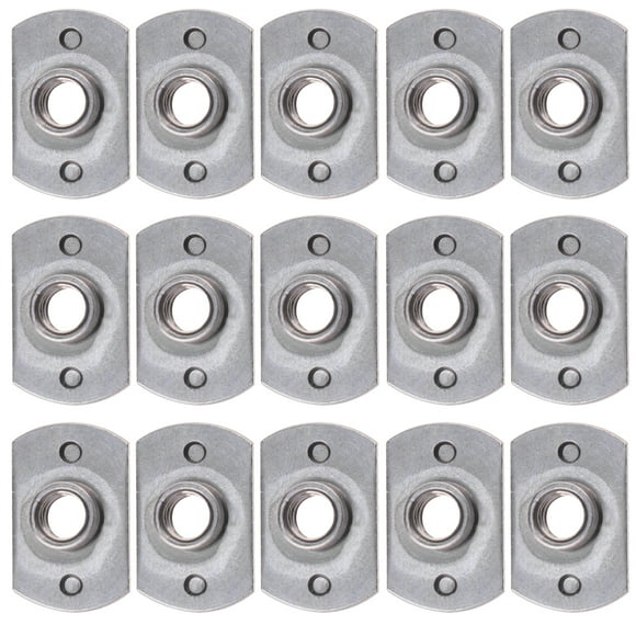 1 Lot de 15 Écrou à Vis en T Multi-Usage en Acier au Carbone Soudé Écrous à Souder à Deux Points pour Maison Bureau Gris Argenté M6