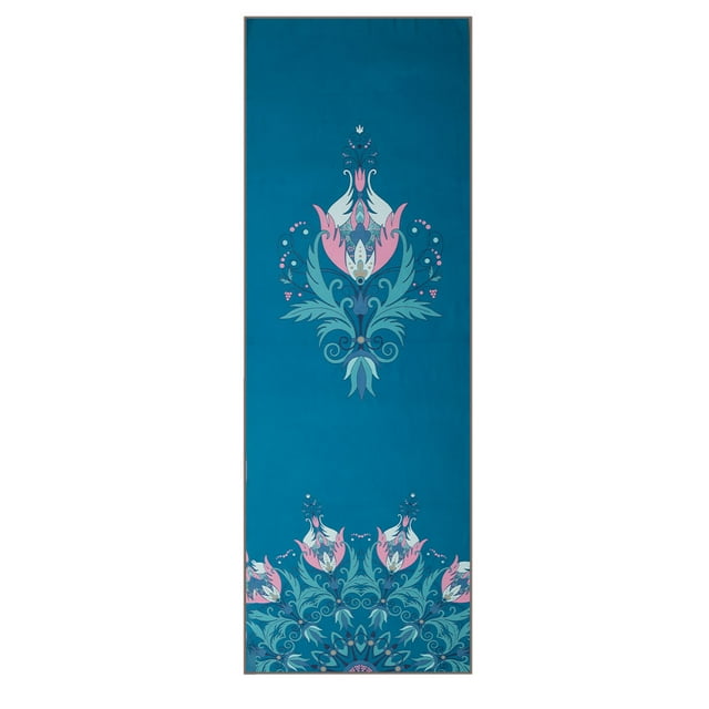 Manta Fitness Colchoneta de yoga con línea de posición antideslizante Toalla de yoga lavable plegabl TOMSHOO Manta Fitness