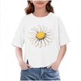 thumbnail image 2 of Tdoqot Girls Graphic T Shirts- Summer Fashion Causal Cute Short Sleeve Kids Basic Tees White Size 3 T, 2 of 6