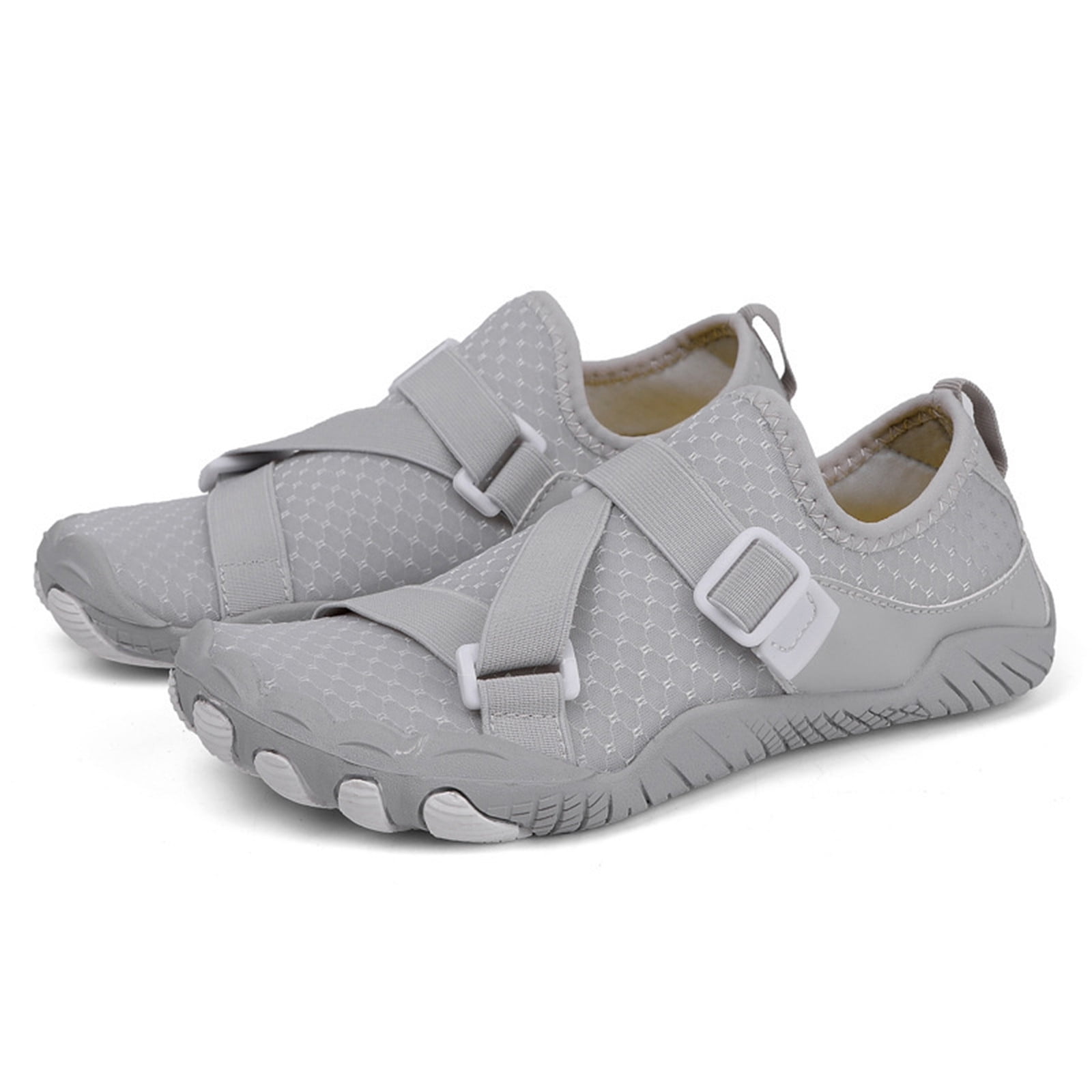 Water Shoes for Women Men Quick-Dry Hiking Beach Barefoot Boat Aqua Shoe Outdoor Sports Comfortable Slip On Unisex Footwear Light Gray 37