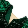 thumbnail image 6 of Elainilye Fashion Women's Prom Dress Solid Color Ruffle V-Neck Temperament Sequin Long Dress Banquet Evening Dress Plus Size Dress,Green, 6 of 7