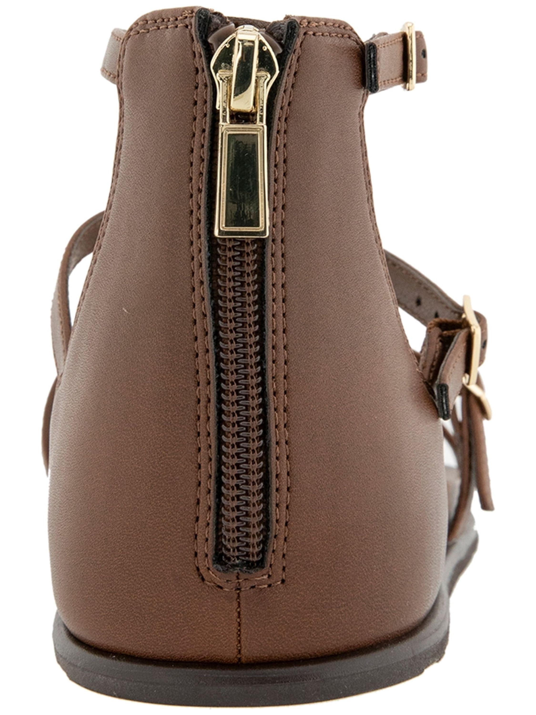 RM Rebecca Minkoff Women's Hadley Strappy Up the Foot Sandal with Adjustable Buckle