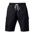 thumbnail image 5 of ZenCart Men Summer Shorts Solid Color Casual Regular Style Shorts with Elastic Belts Drawstrings Breathable Cargo Shorts, 5 of 8