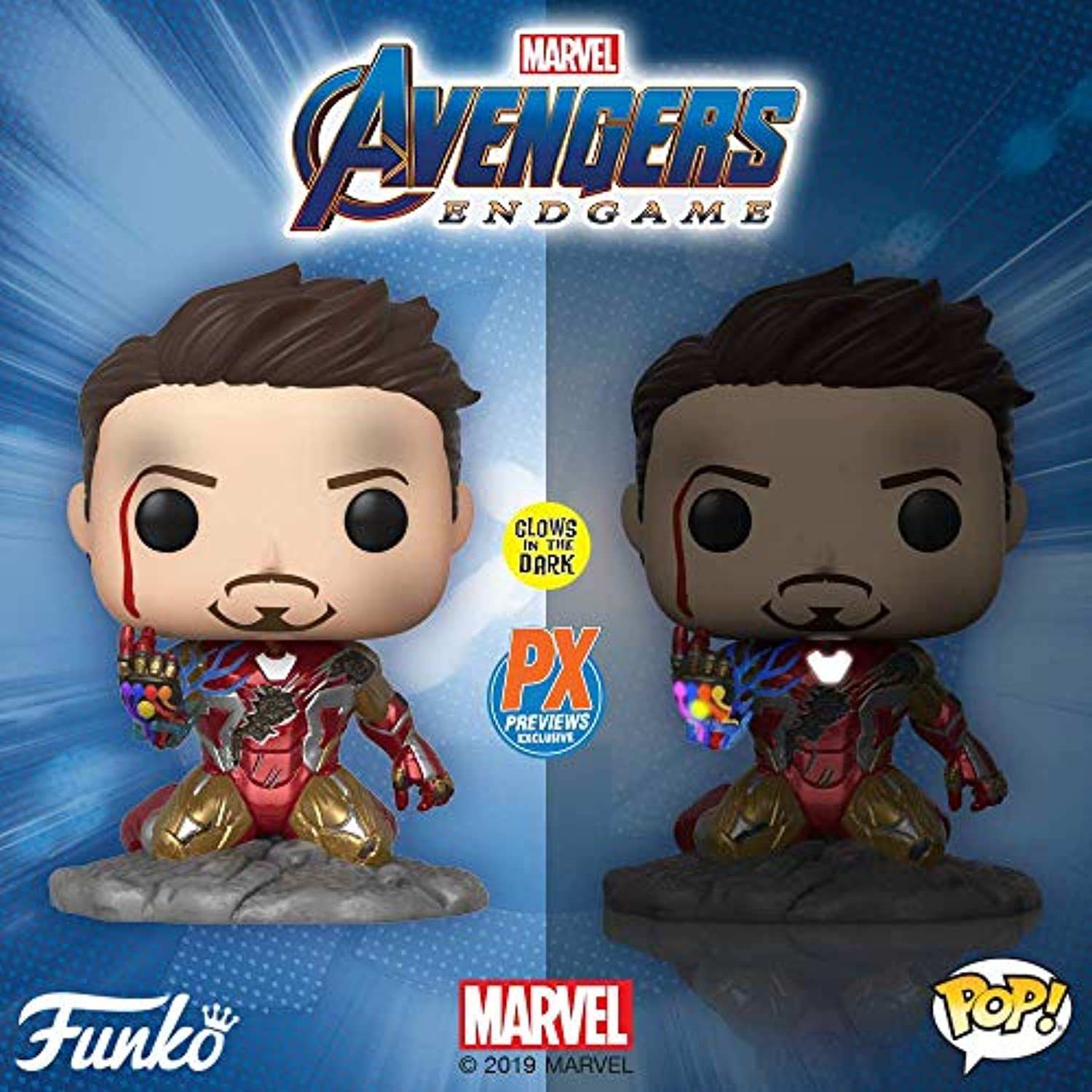Funko Pop! Avengers Endgame: I Am Iron Man Glow-in-The-Dark Deluxe Figure, -