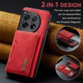 thumbnail image 3 of Feishell Case for OnePlus 12,Premium PU Leather Magnetic Detachable 2-In-1 Card Pocket Back Flip ID Credit Card Slots Kickstand Shockproof Business Slim Phone Case,Red, 3 of 10