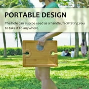 Kato Outdoor Wine Picnic Folding Portable Bamboo Table 15.7 x 11.8 x 1.8, Camping with Wine Glasses & Bottle Holder for Concerts at Park, beach, Ideal Wine Lover Gift