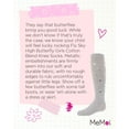 thumbnail image 7 of MeMoi Fly Sky High Butterfly Cotton Blend Knee Socks - Girls - Female, 10, Light Gray, 7 of 7