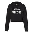 thumbnail image 1 of Womens I Am Literally Freezing Cold Cropped Hooded Sweatshirt, 1 of 1