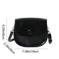 thumbnail image 3 of Women's Black Saddle Bag Crossbody Purse, 7x6x2 Inch Faux Leather Shoulder Bag with Adjustable Strap, 3 of 6