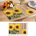 thumbnail image 6 of Sunflower Placemats Set of 6, Rustic Farmhouse Wooden Floral Plant Spring Summer Non-Slip Place Mats Washable Table Mats for Kitchen Dining Table Decorations Indoor/Outdoor, 6 of 9