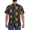 thumbnail image 2 of Rocae Mardi Gras Shiny Green Purple for Men's Moisture-Wicking Crew Tee - T-Shirt for Sports, Outdoor Activities, and Casual WearX-Large, 2 of 9