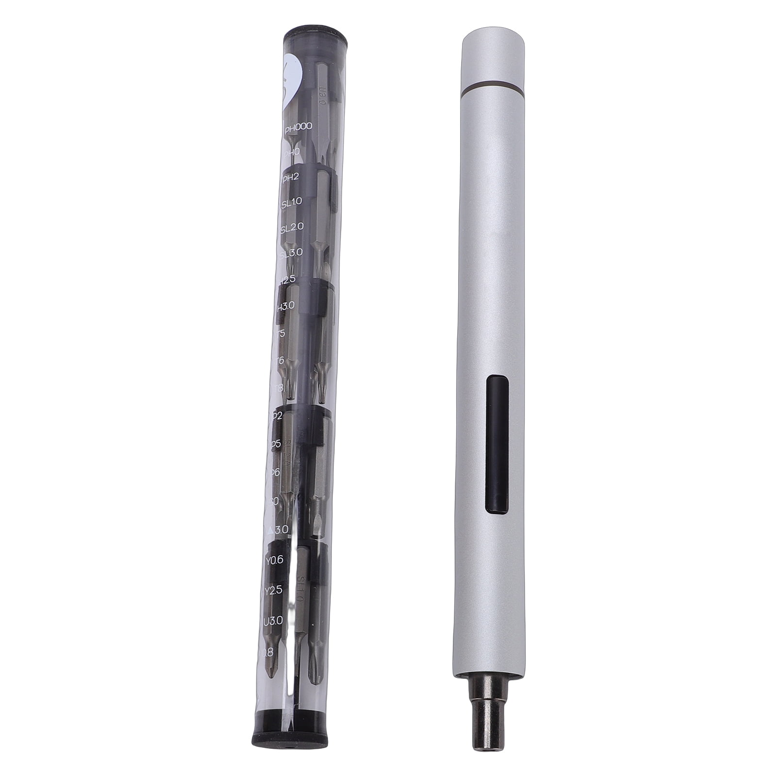 Air Compressor Screwdriver Set 20pcs Bits Electric and Manual Screwdriver Aluminum Body Portable Tool Magnetic Design Maintenance Watch Camera