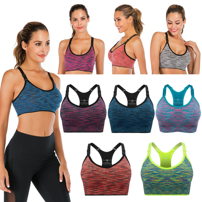 Women Comfort Sports Bra Top Seamless Breathable Yoga Jogging For Daily Wear  Sleep Yoga Class With Wide Shoulder Strap 