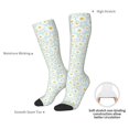 thumbnail image 4 of Naloa Daisies Flowers Thigh High Socks Extra Long Stretchy Sock Women Over Knee High Opaque Stocking Daily Wear, 4 of 6