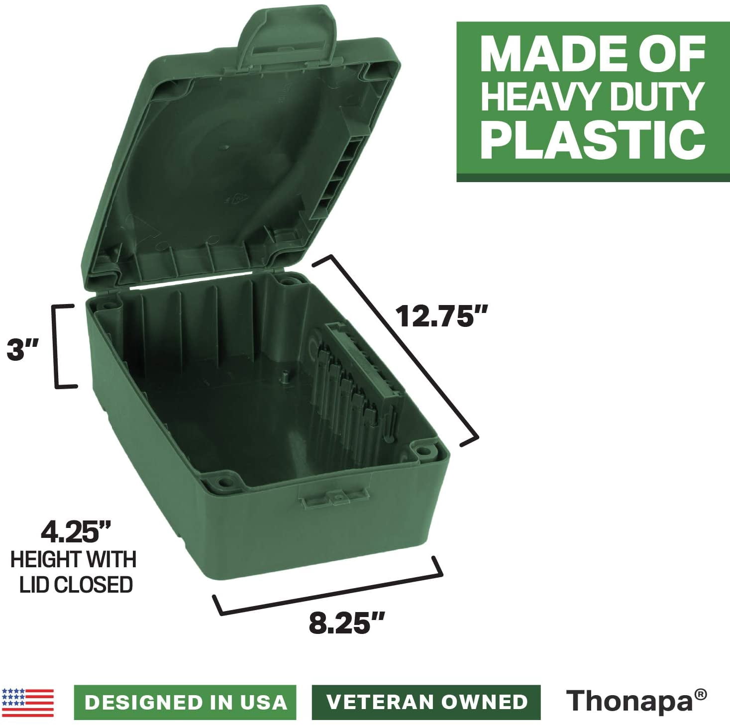 Waterproof Extension Cord Connection Box - Green Weatherproof Outdoor Box for Electrical Connections