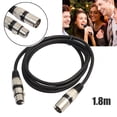 thumbnail image 1 of Cable De Micrófono Xlr Cable de micrófono balanceado XLR de 3 pines totalmente balanceado macho a hembra (1.8M), 1 of 6
