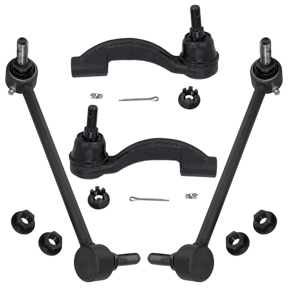 Detroit Axle - AWD Front Sway Bars Tie Rods for 2013-2019 Cadillac ATS CTS, 2 Outer Tie Rods, 2 Sway Bar Links 2014 2015 2016 2017 2018 Replacement