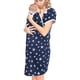 thumbnail image 3 of WILLBEST Vestidos de Verano 2025 para Mujer, Vestido de Maternidad de Manga Corta con Estampado, Ropa de Dormir de Maternidad de Verano para Amamantar Chica, 3 of 3