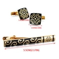 thumbnail image 4 of Gemelos para hombre jinwen Clip de barra de corbata oro, 4 of 4