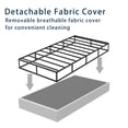 thumbnail image 6 of Box Spring Twin Size Bed Base, Heavy Duty Metal Twin Mattress Foundation with Fabric Cover, Noise-Free, Easy Assembly, 6 of 8