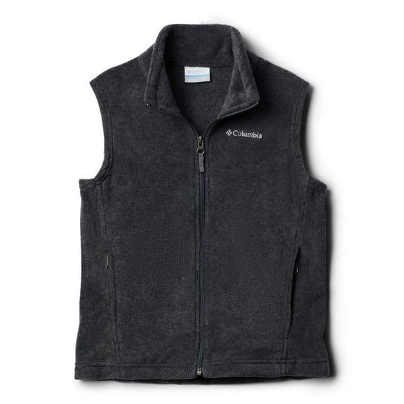Columbia Boys' Little Steens Mountain Fleece Vest, Charcoal Heather, XX-Small Petite