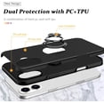 thumbnail image 3 of Entronix Protective Case Compatible with iPhone 16 Plus, Ring Holder Cover, Black, 3 of 7