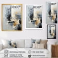 thumbnail image 4 of Designart "Urban Abstract in Grey and White II" Abstract Framed Wall Art - Modern Grey Abstract Collages Entryway Framed Wall Art Print, 4 of 6
