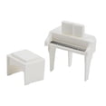 thumbnail image 2 of Piano de casa de muñecas, instrumento musical, modelo micropaisaje para sala de música, teclado Blanco, 2 of 9