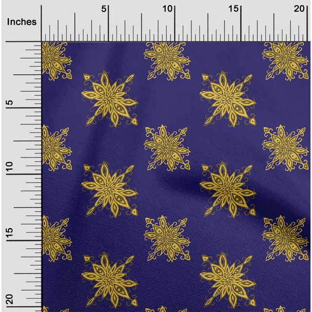 oneOone Tissu Georgette Viscose Imprimé Floral pour Couture Largeur 42 Pouces
