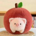 thumbnail image 4 of Peluche de cerdo manzana desmontable, creativo y adorable, ideal como decoración del hogar o como regalo de cumpleaños para niños., 4 of 5