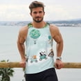 thumbnail image 6 of Fuzoiu Animals Riding Across The Sky Print Men's Workout Tank Tops,Sleeveless Gym Shirt Quick Dry,Fitness Bodybuilding T-Shirt,Muscle Athletic Workout Tee-Small, 6 of 7