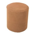 thumbnail image 3 of Storage ottoman cover stretch round ottoman covers ottoman protective cover sofa Coffee, 3 of 8