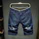 thumbnail image 3 of Pantalones cortos de mezclilla ajustados con gráficos rotos para hombre, pantalones vaqueros cortos ajustados multicolor para hombre, tendencia de diseñador de lujo 2024, ropa de calle retro Y2k, 3 of 5