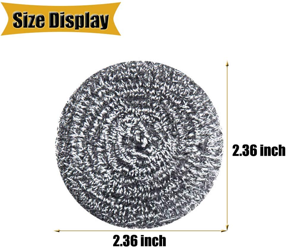 2 Packs Of 3 Shining Stainless Steel Sponges – Scouring Pads For Kitchen Cleaning